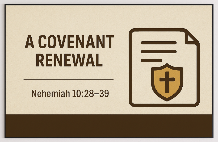 A Covenant Renewal – Nehemiah 10:28–39
