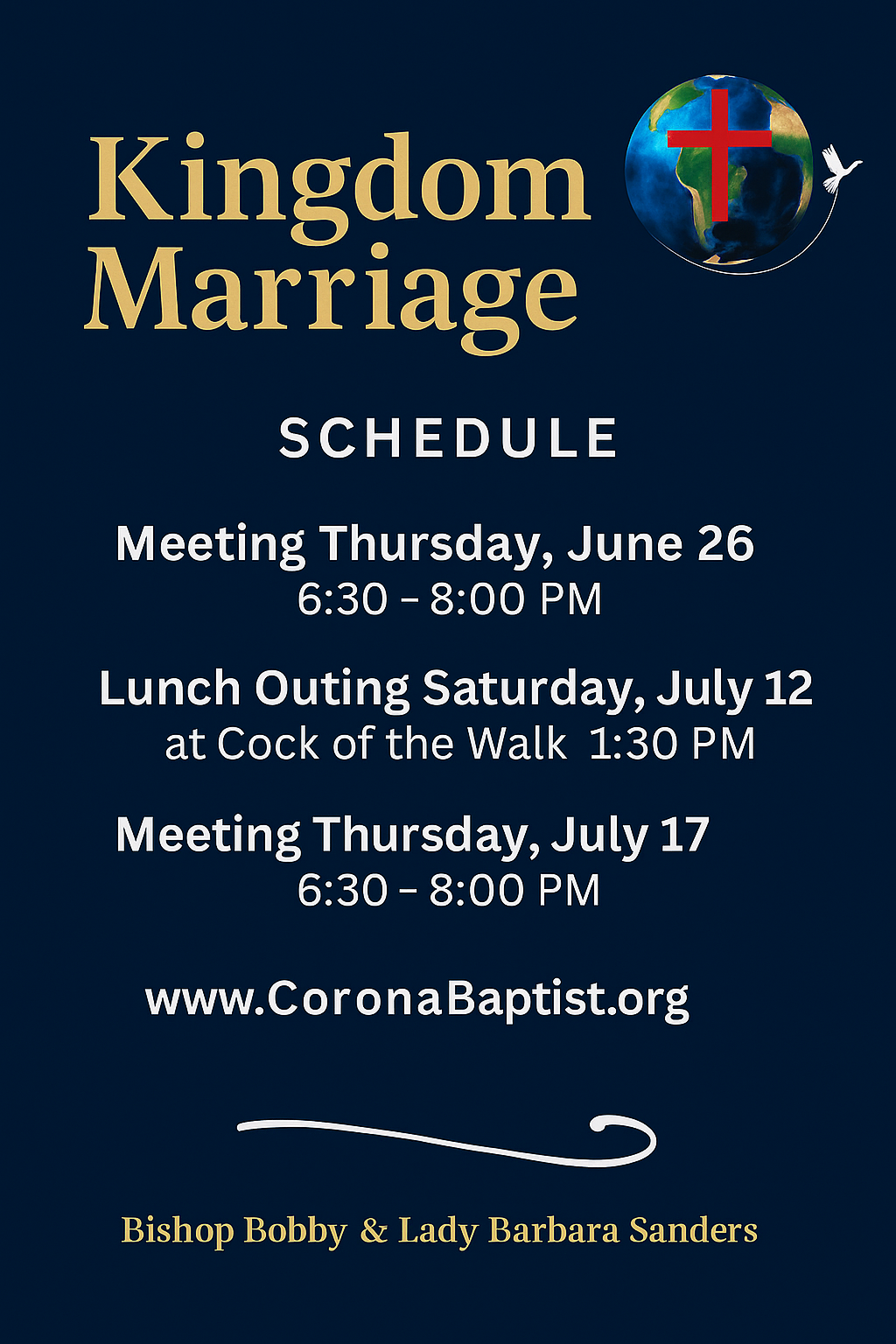 Kingdom Marriage 101 Schedule